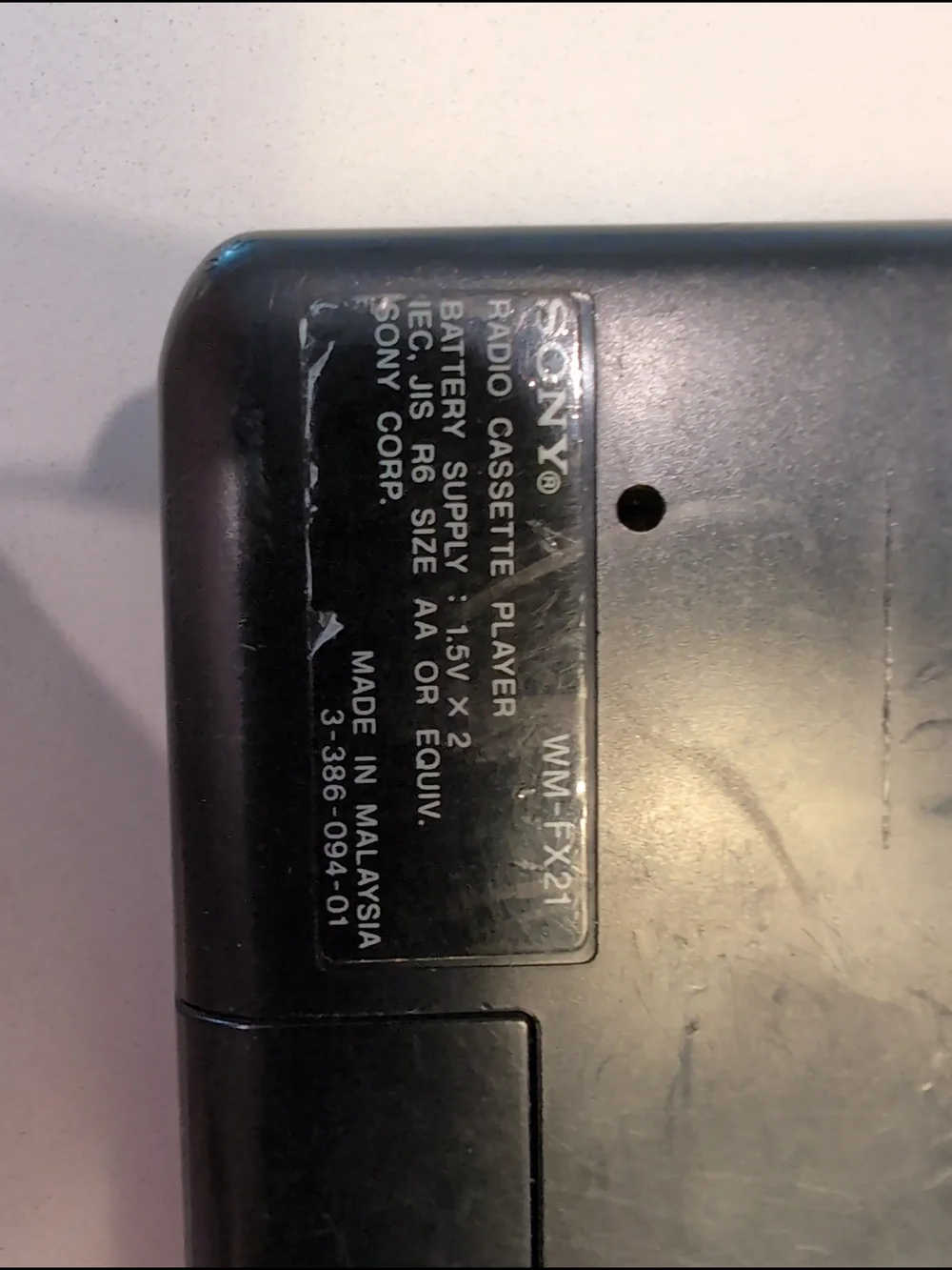 Sony Walkman WM-FX21 AM/FM Radio Cassette Tape Player FOR PARTS ONLY Black VTG